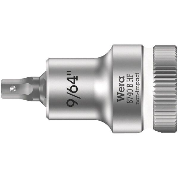 差込角3/8SQ ヘックスプラスビットソケット 先端サイズ9/64インチ 全長35mm