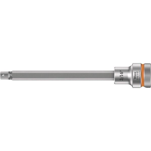 Wera Werkzeuge GmbH 差込角3/8SQ ヘックスプラスビットソケット 先端サイズ3/16インチ 全長107mm 003086 1個...