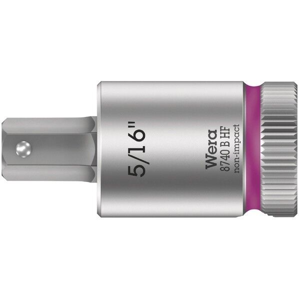 Wera Werkzeuge GmbH 差込角3/8SQ ヘックスプラスビットソケット 先端サイズ5/16インチ 全長38.5mm 003091 1個...