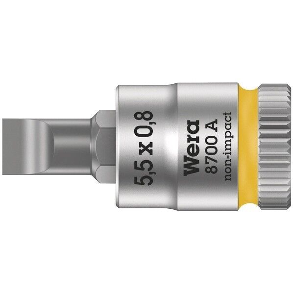 Wera Werkzeuge GmbH 差込角1/4SQ マイナスビットソケット 先端サイズ0.8×5.5mm 003320 1個...