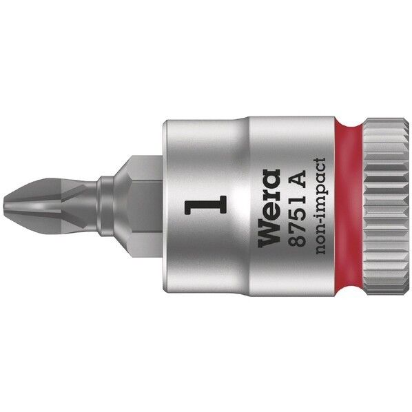 Wera Werkzeuge GmbH 差込角1/4SQ プラスビットソケット 先端サイズ#1 003350 1個...