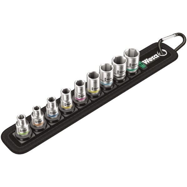 Wera Werkzeuge GmbH 差込角1/4SQ ソケットセット(ZYKLOP) 9点 003883 1個...