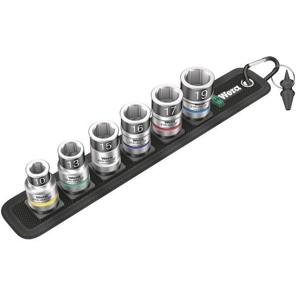 Wera Werkzeuge GmbH 差込角1/2SQ ソケットレンチセット レール付き ソケット収納数6個 003995 1セット...