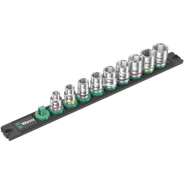Wera Werkzeuge GmbH 差込角3/8SQ ソケットレンチセット 9点入 レール付 005430 1セット...