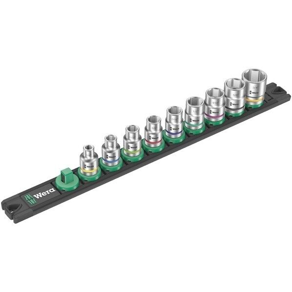 Wera Werkzeuge GmbH 差込角3/8SQ ソケットレンチセット 9点入 レール付 005450 1セット...
