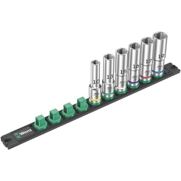 Wera Werkzeuge GmbH 差込角1/2SQ ディープソケットセット 9点 レール付 005470 1セット...