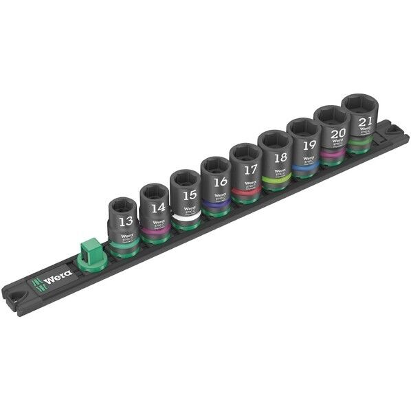 差込角1/2SQ インパクトソケットセット 9点 レール付