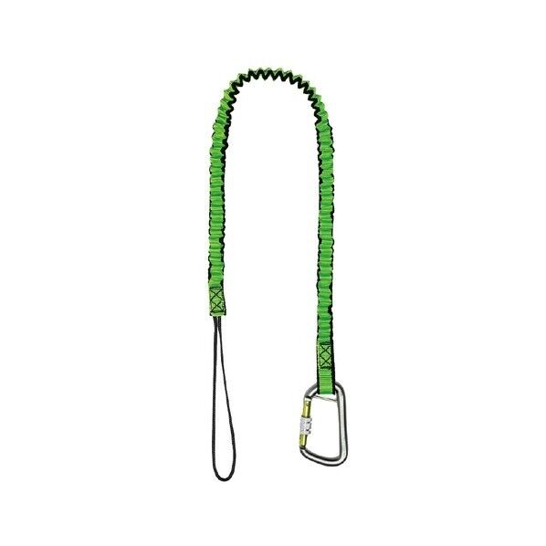 NLG(エヌエルシﾞー) 片側カラビナ付き 伸縮式ランヤード  長さ70-120cm 最大荷重3kg 101518 1個...