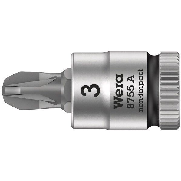 Wera Werkzeuge GmbH 差込角1/4SQ ポジビットソケット先端サイズ#3 003355 1個...