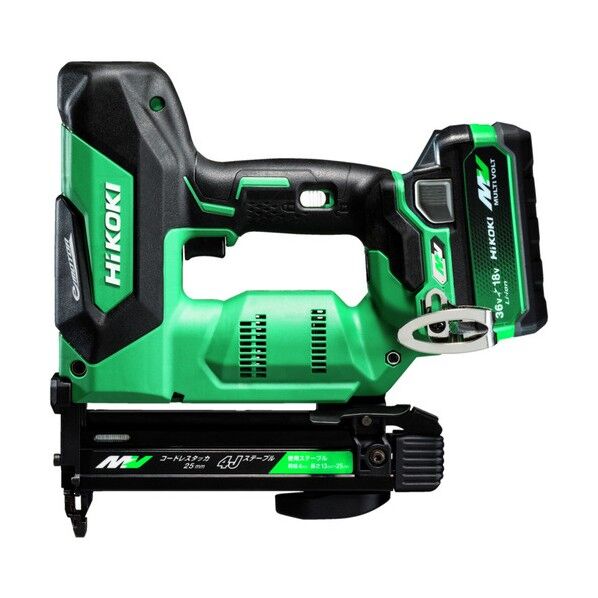 HiKOKI(ハイコーキ) N3604DJ(XPZ) 36V 充電式 タッカ フルセット ステープル幅 4mm アグレッシブグリーン 1台