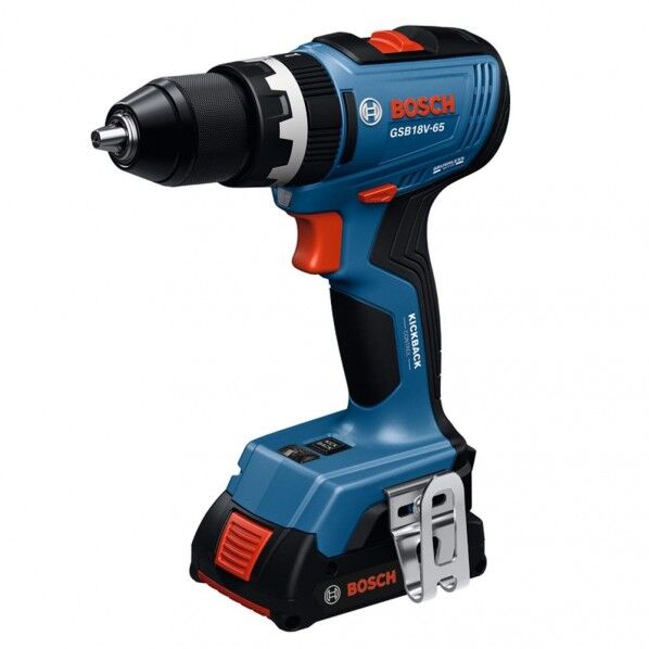 ボッシュ株式会社 (Bosch Corporation) 18V コードレス振動ドライバードリル 175×209×77mm ブルー GSB18V-65 1台...