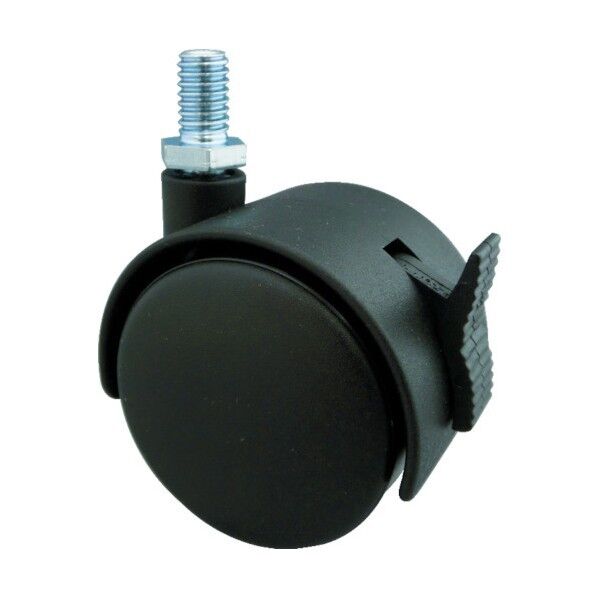 ねじ込み双輪キャスター自在ストッパー付