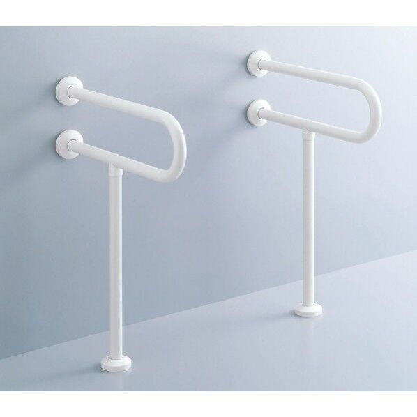 洗面器用手すり(壁床固定式) 樹脂被覆タイプ