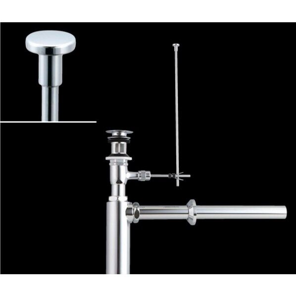 ポップアップ式排水金具(呼び径32mm) 床排水ボトルトラップ(排水口カバー付)