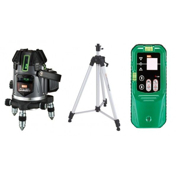  レーザ墨出器（本体＋受光器＋三脚） 青色LED点灯+ブザー連続動作「ピー」( LA-502DG-DTセット 1点...