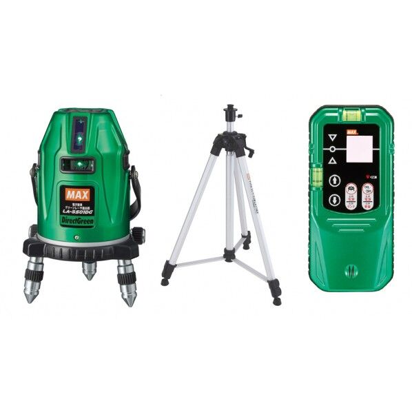  レーザ墨出器（本体＋受光器＋三脚） 青色LED点灯+ブザー連続動作「ピー」( LA-S501DG-DTセット(183) 1点...