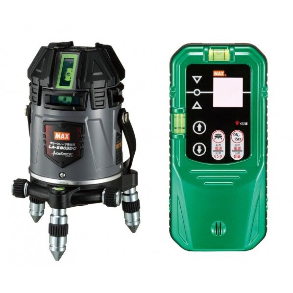 レーザ墨出器(本体+受光器) 青色LED点灯+ブザー連続動作「ピー」( LA-S803DG-Dセット 1点...