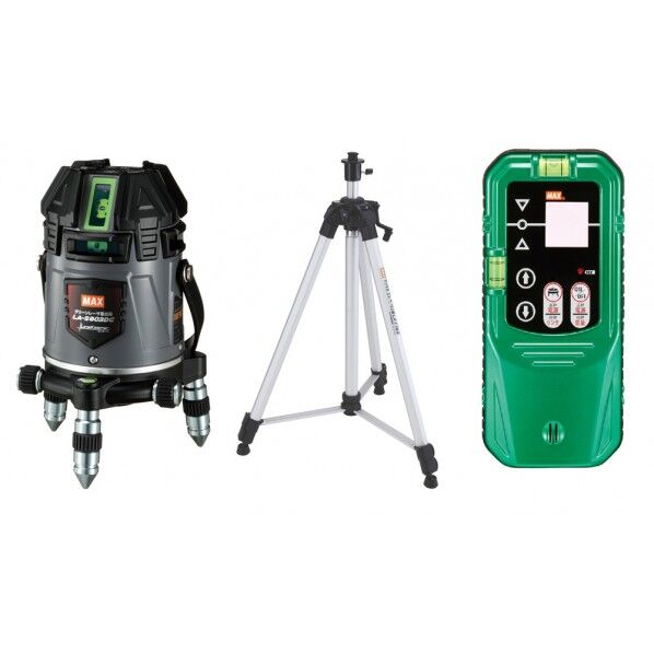  レーザ墨出器（本体＋受光器＋三脚） 青色LED点灯+ブザー連続動作「ピー」( LA-S803DG-DTセット 1点...