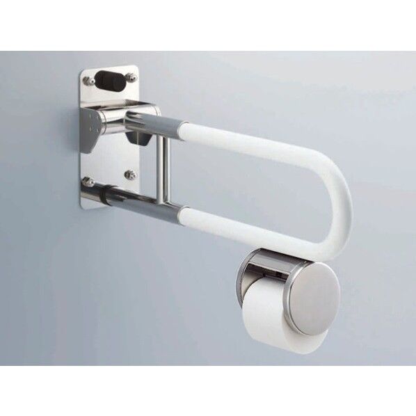 はね上げ式手すり ロックなし・紙巻器付 樹脂被覆タイプ