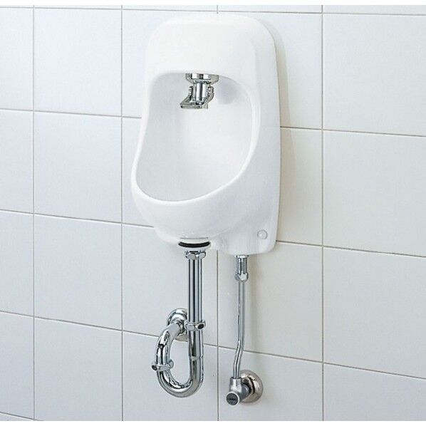 壁付手洗器 アクアセラミック(プッシュ式セルフストップ水栓)床排水・床給水 250×190×420mm ピュアホワイト YAWL-71UAP(S)-S/BW1 1点