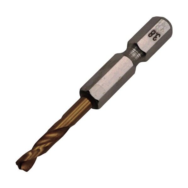 リリーフ ＃26838 2本組 六角軸ショートトﾞリル 3.8mm 3.8mm 1組