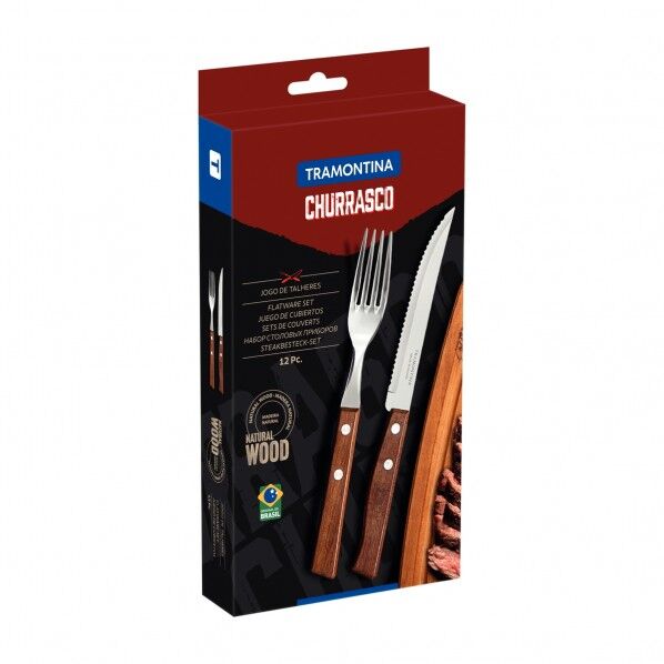 トラディショナルステーキフォーク&ナイフ12pc