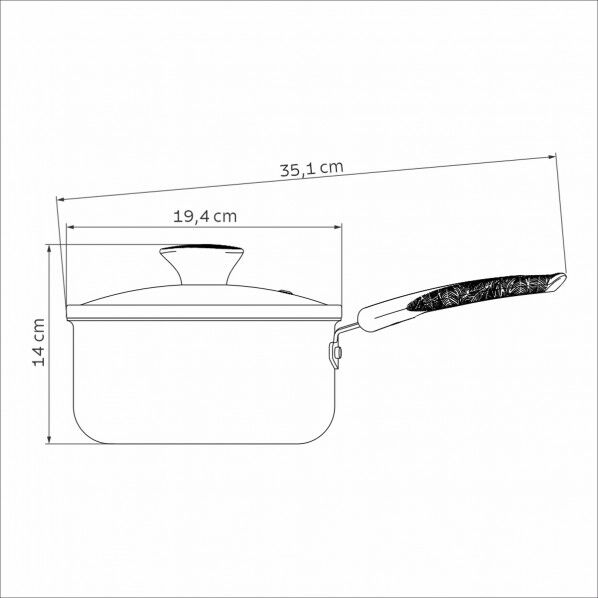 リーフ 片手鍋 18cm