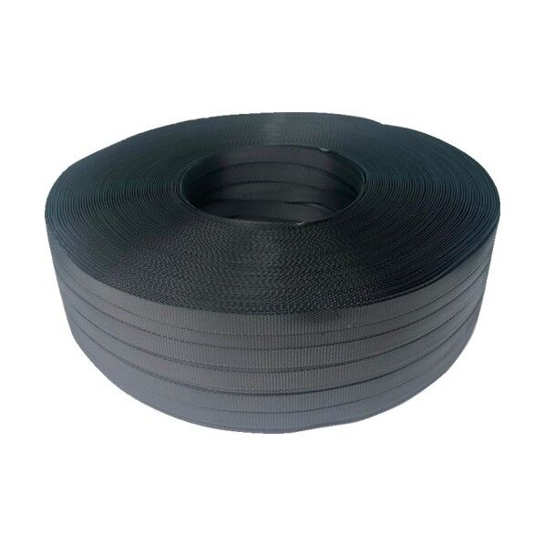 PPバンド(金具シール・手締めストッパー兼用) 黒 15.5mm×1000m 1巻
