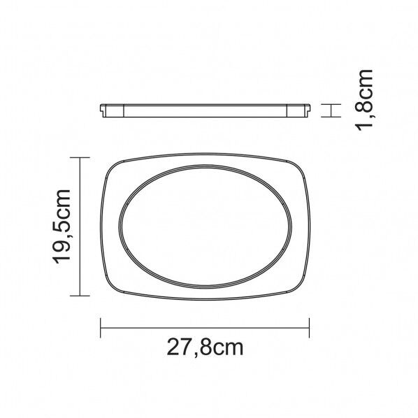シュラスコバーベキューボード&グリル楕円チーク