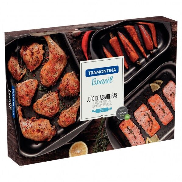 ノンスティックグリルパン3点 22cm/28cm/34cm