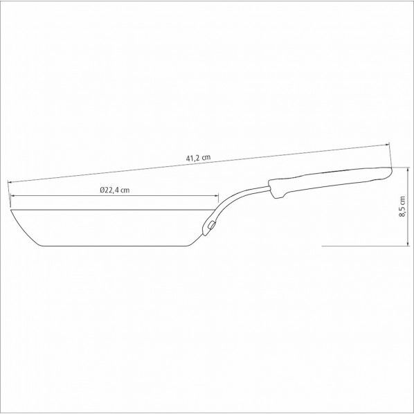 プロフェッショナル IH対応 鉄フライパン 22cm