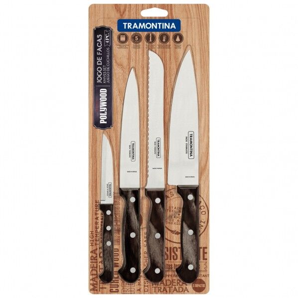 ホﾟリウットﾞ ナイフ4pc タﾞーク