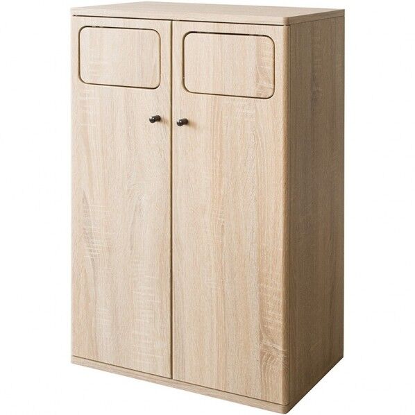 木製ダブルプッシュダストボックス Empro(エンプロー) 45L×2 ナチュラル