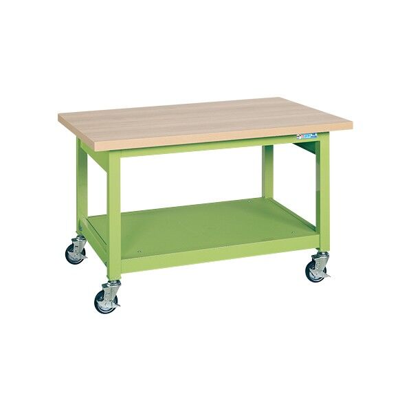 移動式重量作業台(KWB/耐荷重350kg/木目メラミン天板/H740)