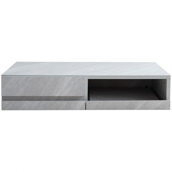 レンジ下トレー Avenir(アベニール) 2連トレー+引出付 大理石柄ホワイト