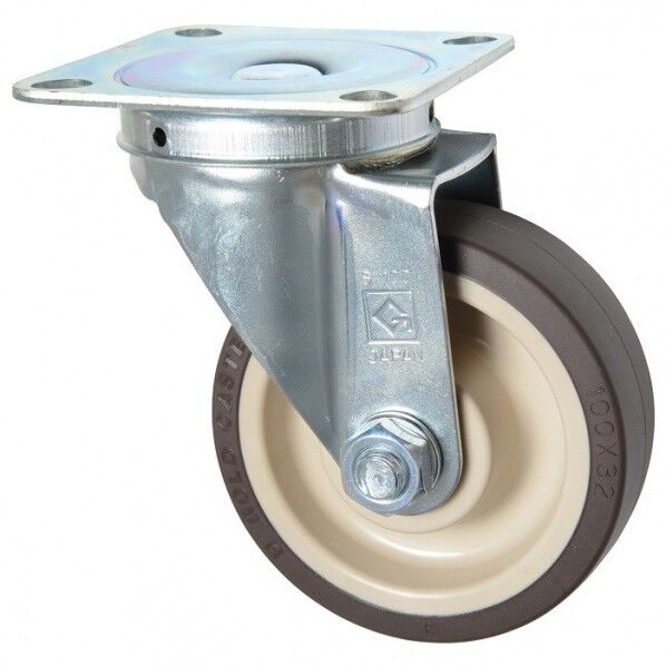 東正車輌 ゴールドキャスター 中荷重 自在キャスター100φ ウレタン車 SJ-100UB 1個