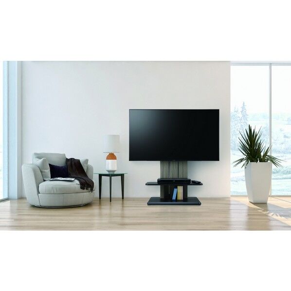 壁寄せテレビ台 グレー×ブラック
