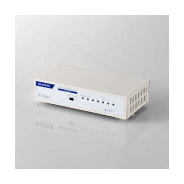 エレコム Giga対応スイッチングHub 5ポート 金属筐体 磁石付 電源内蔵モデル ホワイト EHC-G05MN4-HJW 1個