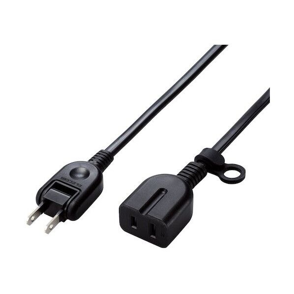 【法人専用品】延長タップ スタンダード ホコリ防止シャッター付 2.0m ブラック T-X01-2120BK 1点