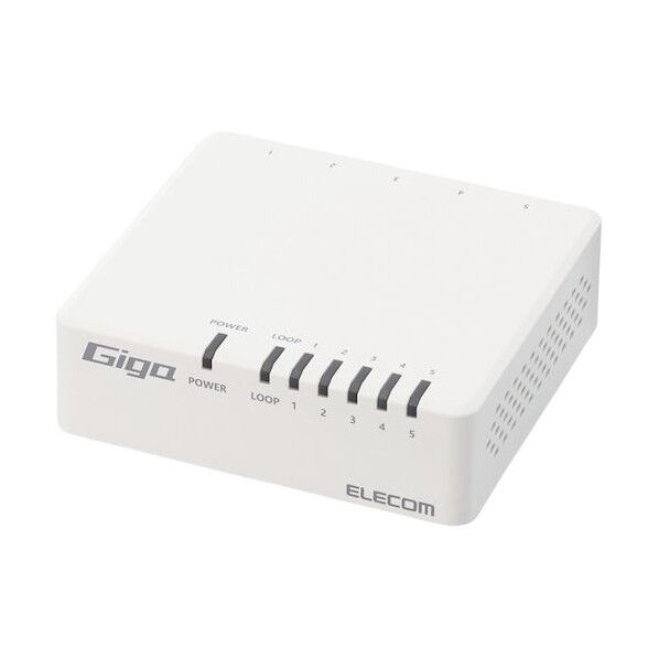  【法人専用品】Giga対応スイッチングHub 5ポート プラスチック筐体 電源外付モデル ホワイト EHC-G05PA4-W 1点
