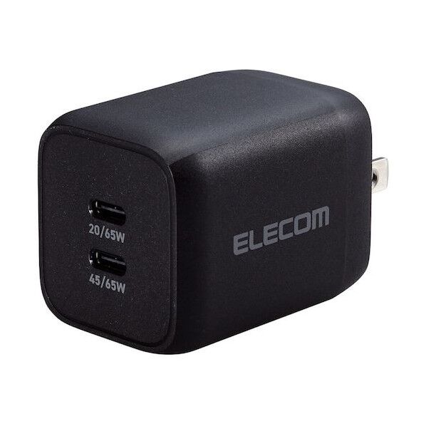 AC充電器 USB PD対応 PPS対応 クイックチャージ3.0対応 65W USB-C2ポート