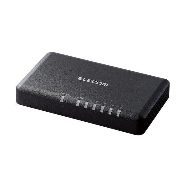 【法人専用品】Giga対応スイッチングハブ 5ポート プラスチック筐体 小型 ブラック EHC-G05PA2-SB 1点