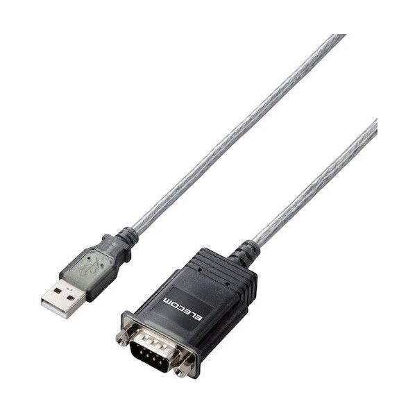 USBtoシリアルケーブル USBオス＿RS-232C用 RoHS指令準拠 グラファイト