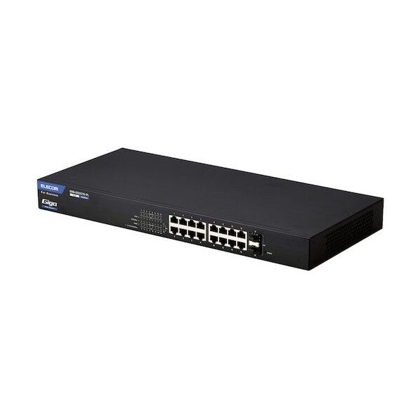  【法人専用品】法人向けスイッチングハブ WEBスマート Giga PoE 16ポート ファンレス 3年保証 EHB-SG2C16-PL 1点