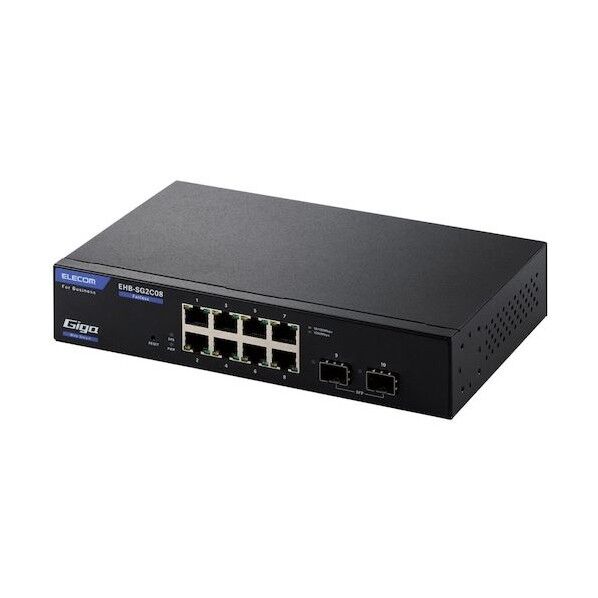  【法人専用品】法人向けスイッチングハブ WEBスマート Giga 8ポート 3年保証 EHB-SG2C08 1点