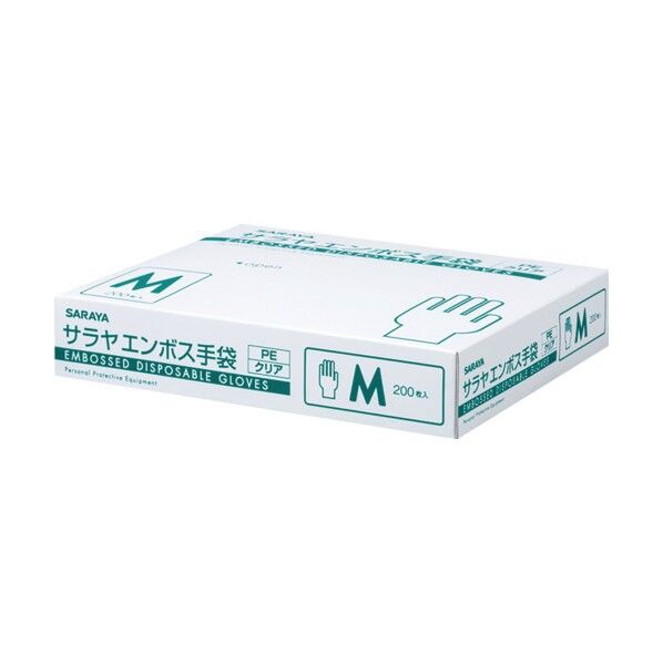 エンボス手袋 PEクリア200枚入 M