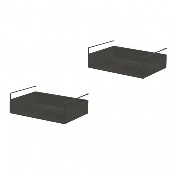 吊り式バスケット2個セット ブラック HGB-04x2pcs BK 1セット