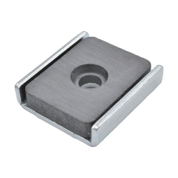 キャップ付フェライト磁石 角形・穴あり