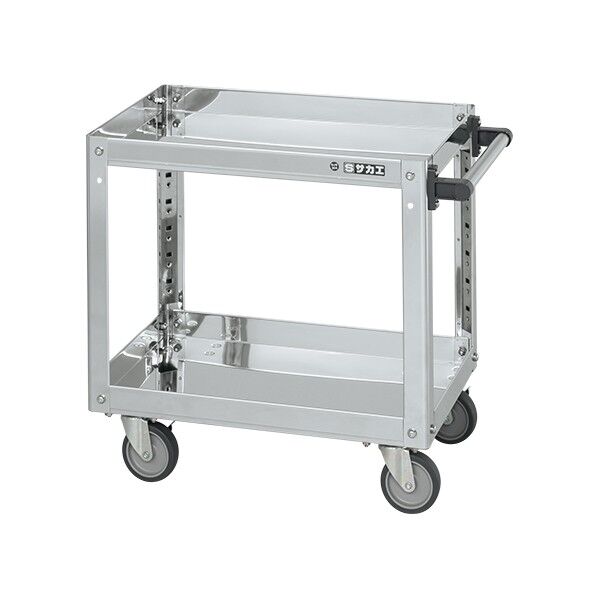 ステンレススーパーワゴン(SUS430/プレート式エラストマー車/スチール金具仕様)