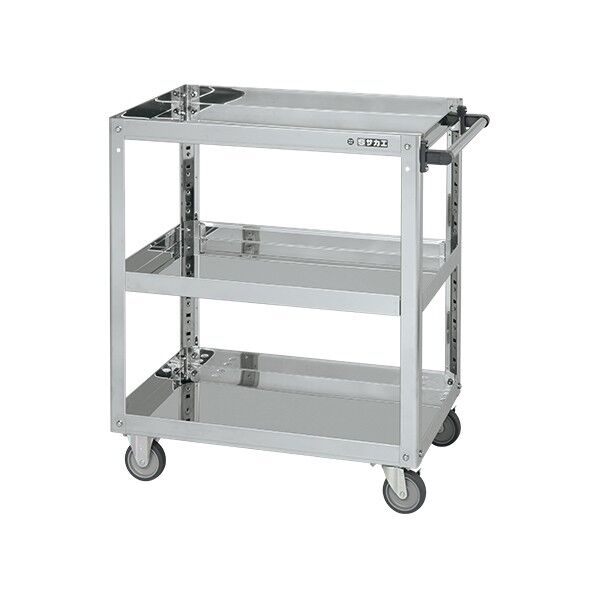 ステンレススーパーワゴン(SUS430/プレート式エラストマー車/スチール金具仕様)